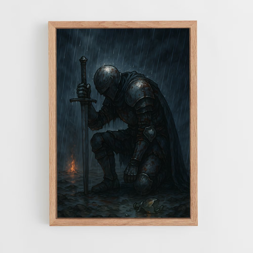 Poster L'Héroïsme Sous la Pluie – affiche Dark souls (vue 4)